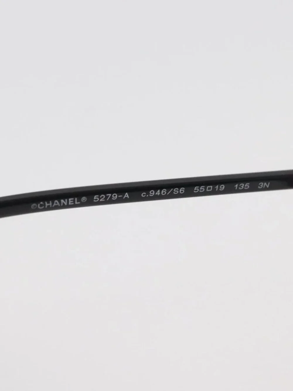 CHANEL Sunglasses plastic Black 5279-A CC Auth BA12282